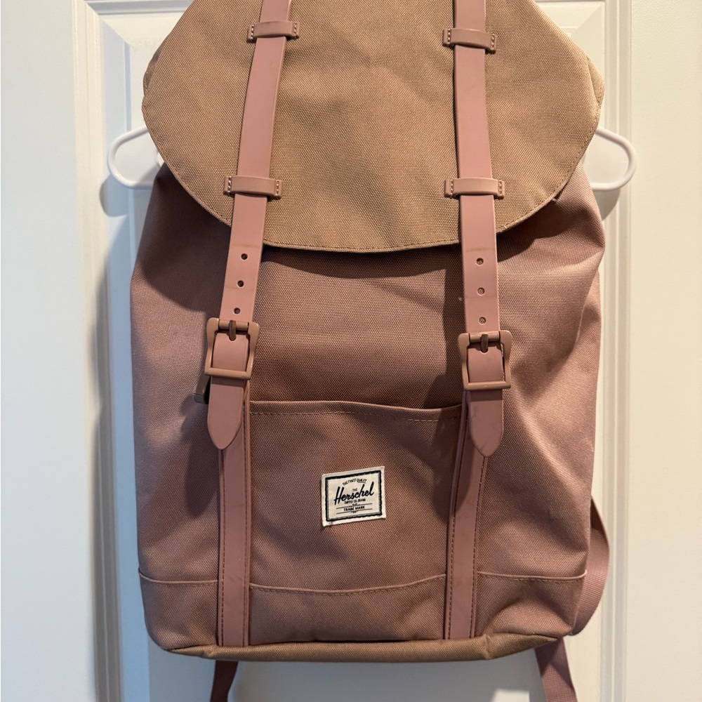 Herschel Supply Company Tan and Pink Backpack with Classic Design
